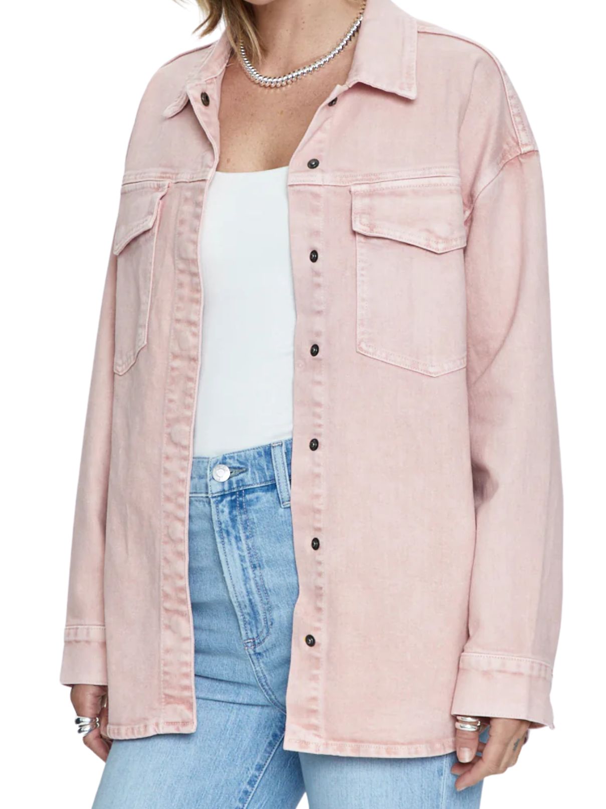 Pistola Mandy Oversized Jacket in Mellow Rose Snow | Cotton Island ...