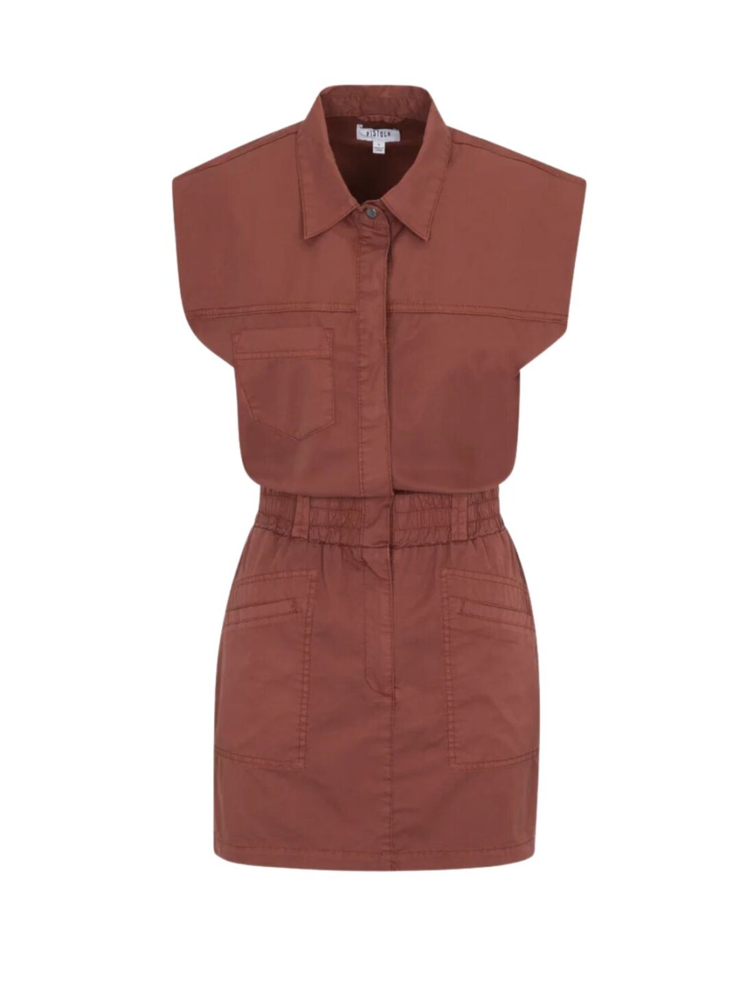 pistola rosie utility dress in praline