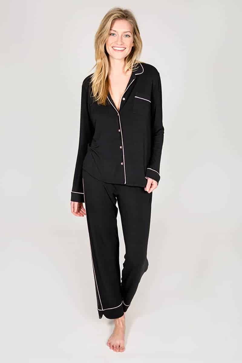 PJ Salvage Basic PJ Set in Black Modal | Cotton Island Women's Clothing ...