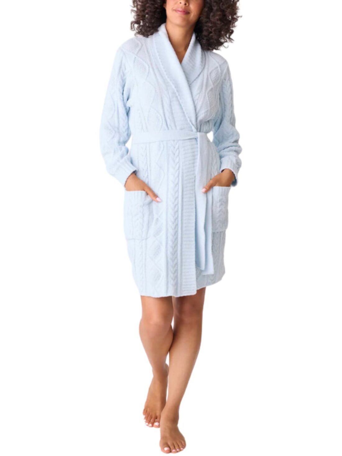 pj salvage cable crew robe in blue