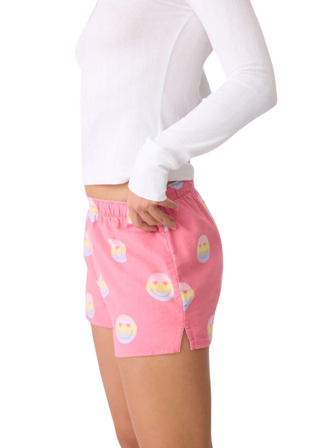 pj salvage flannel shorts in hot pink