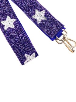 purple/white star purse strap