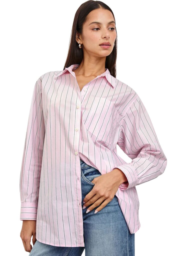 rails elsa cherry blossom stripe shirt