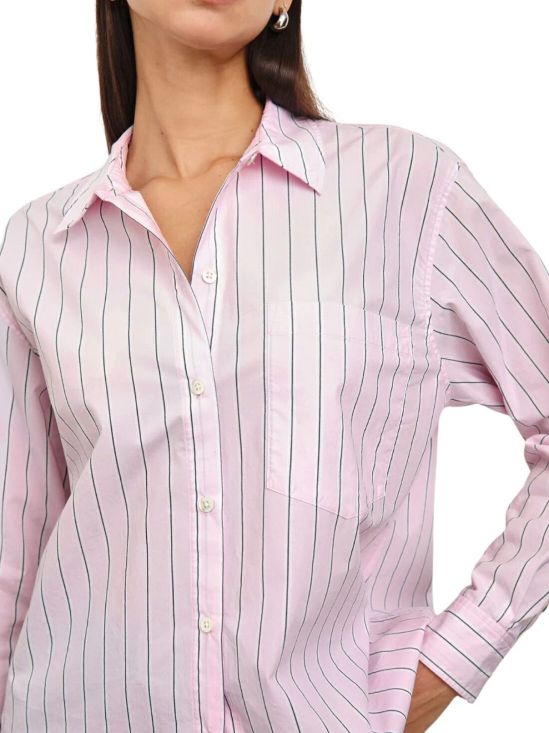 rails elsa cherry blossom stripe shirt