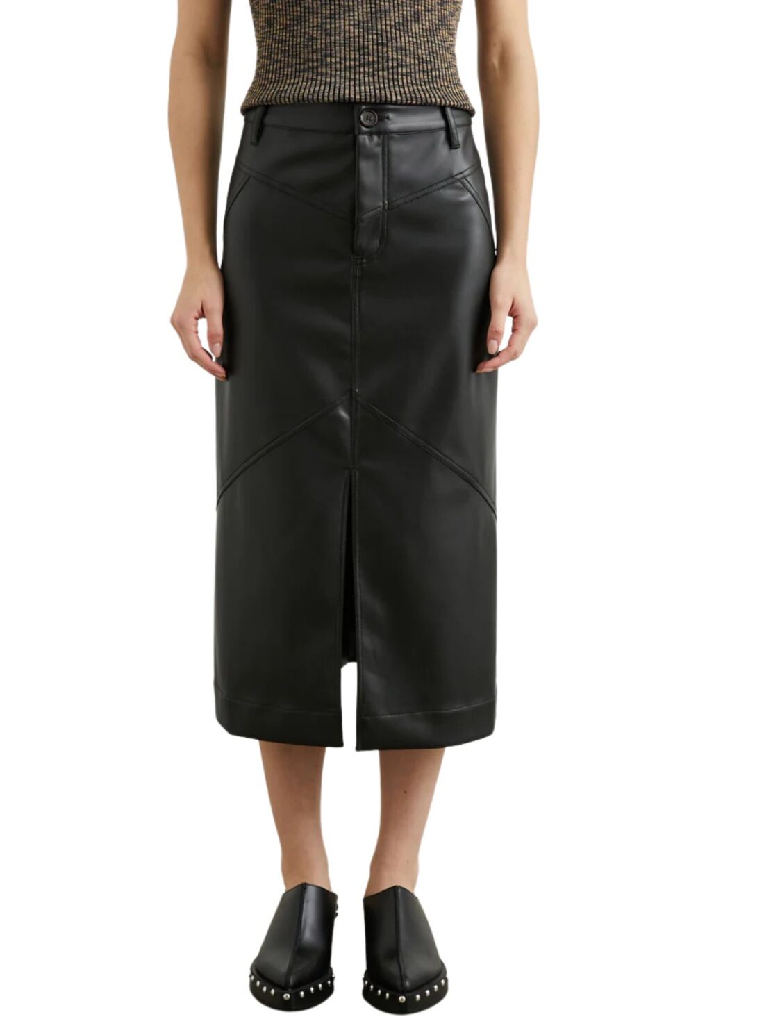 rails jennifer faux leather skirt in black