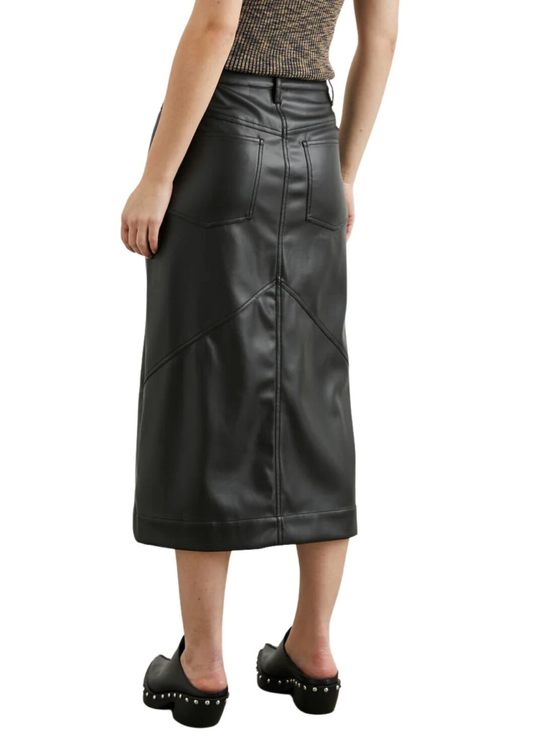 rails jennifer faux leather skirt in black