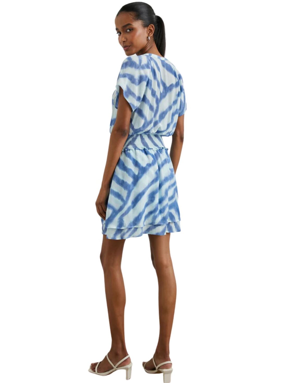 rails karla blue watercolor stripe dress