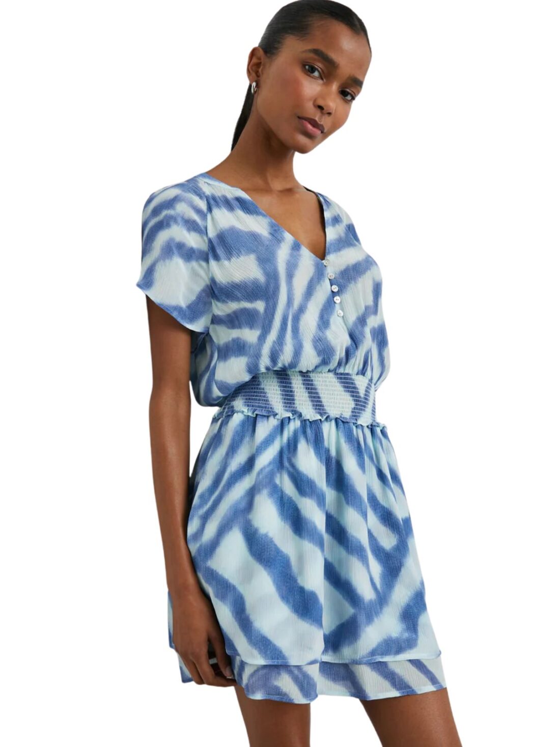 rails karla blue watercolor stripe dress