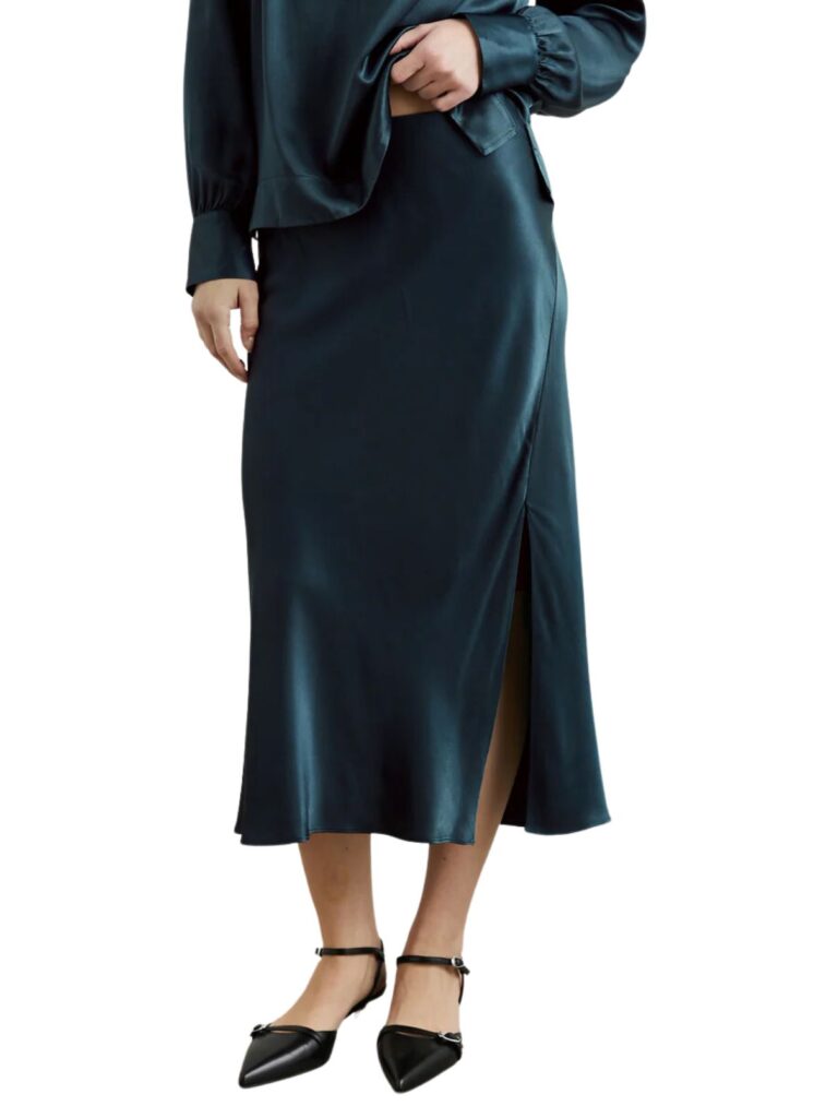 rails maya silk skirt in deep sea