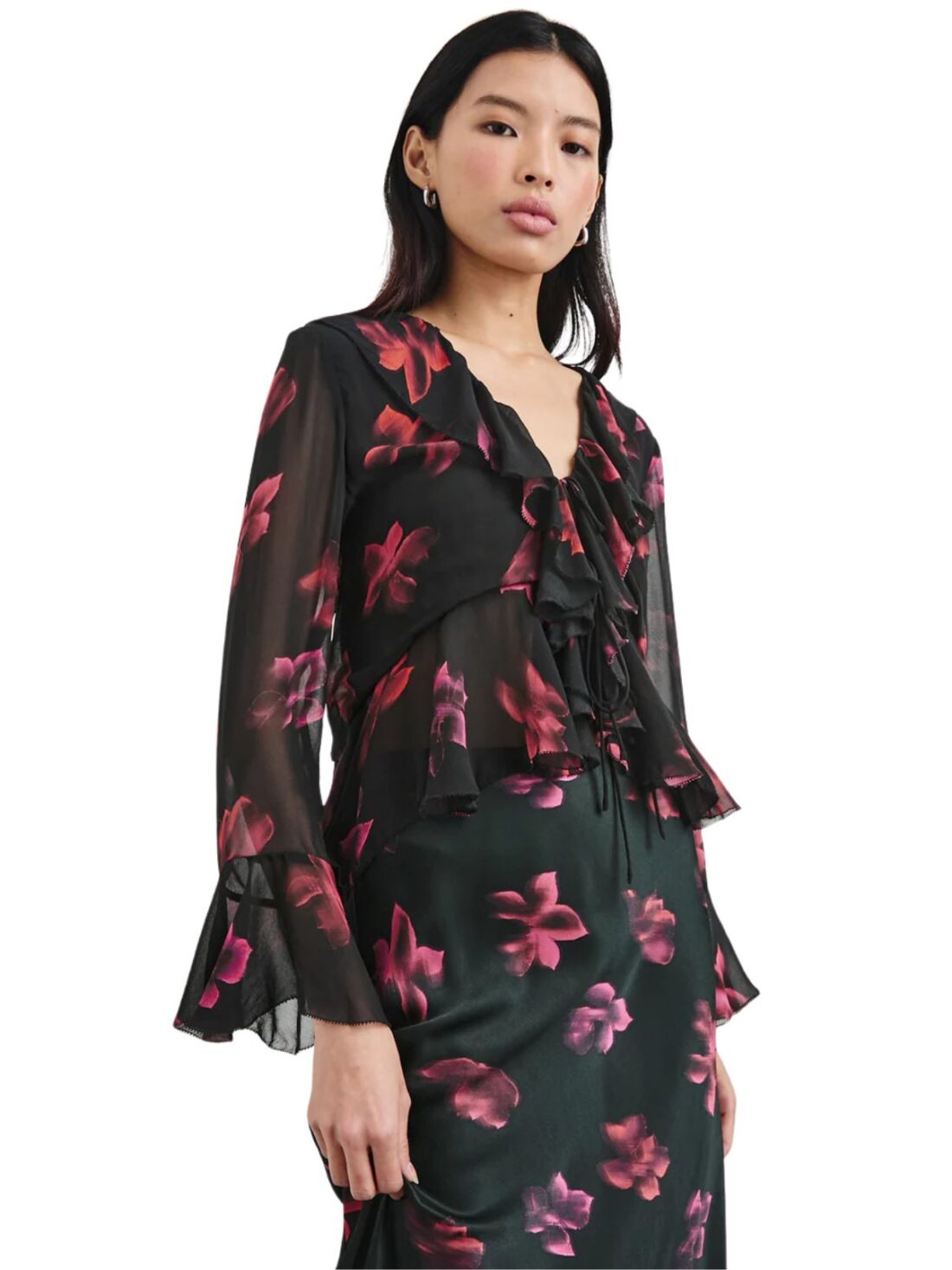 rails nicoletta dark azalea blouse