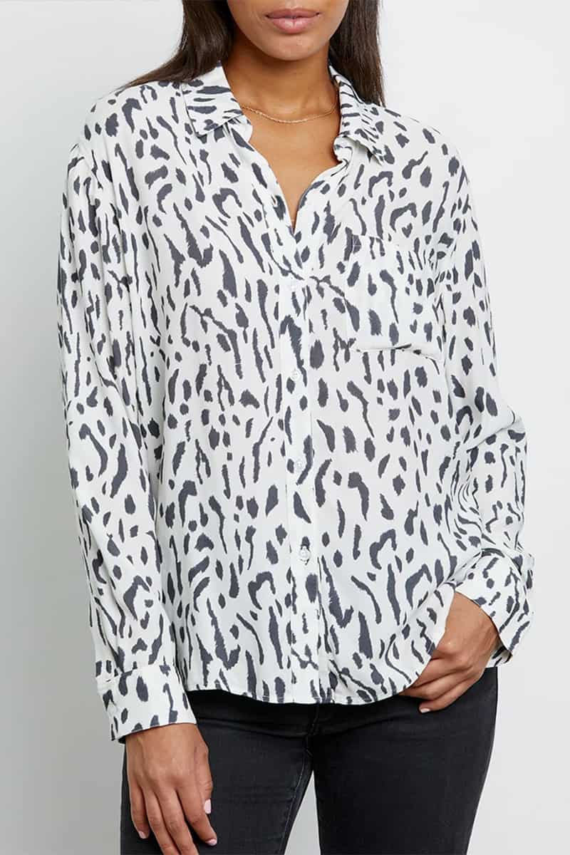 Rails Rosci Ivory Cheetah Blouse | Cotton Island Women's Clothing Boutique