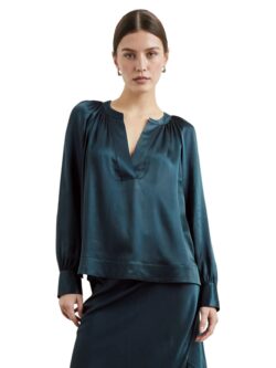 rails wynna silk blouse in deep sea