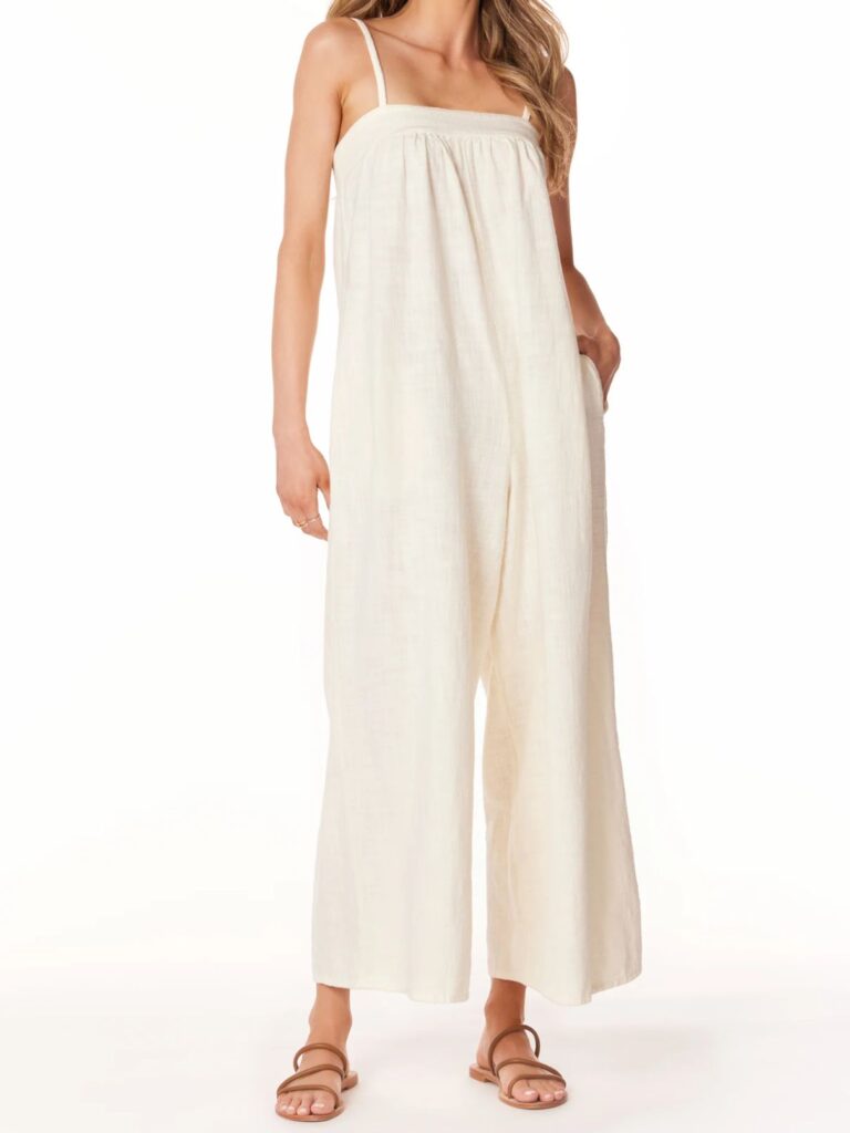 bobi cami jumpsuit in parchment