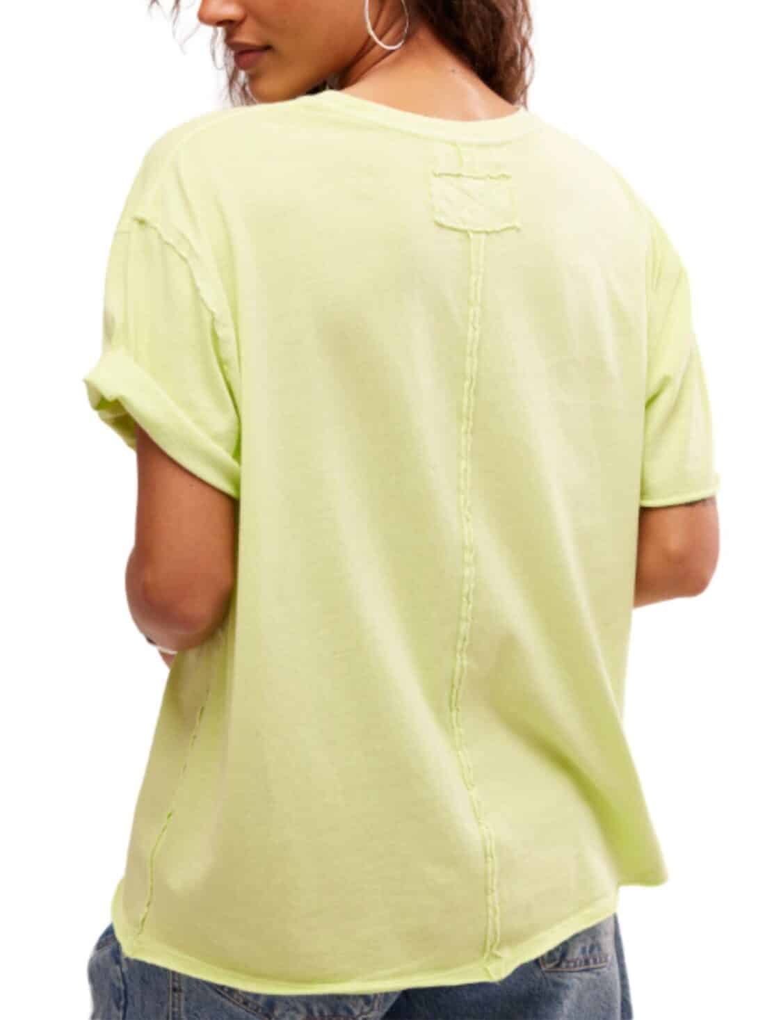 free people nina tee in sunny lime