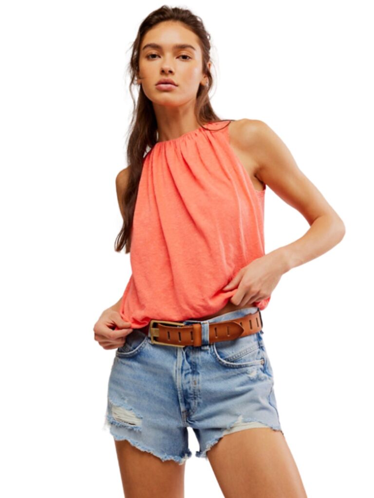 free people unconditional tank in fiery red
