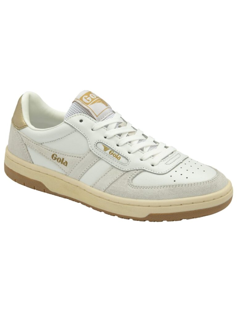 gola hawk sneakers in white/gold
