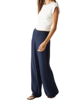 michael stars susie wide leg gauze pant in nocturnal