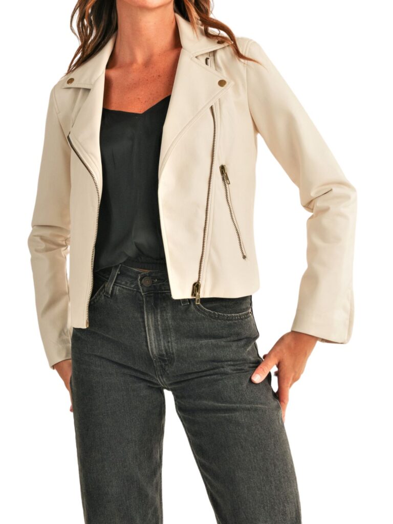 reset by jane moto jacket in cream