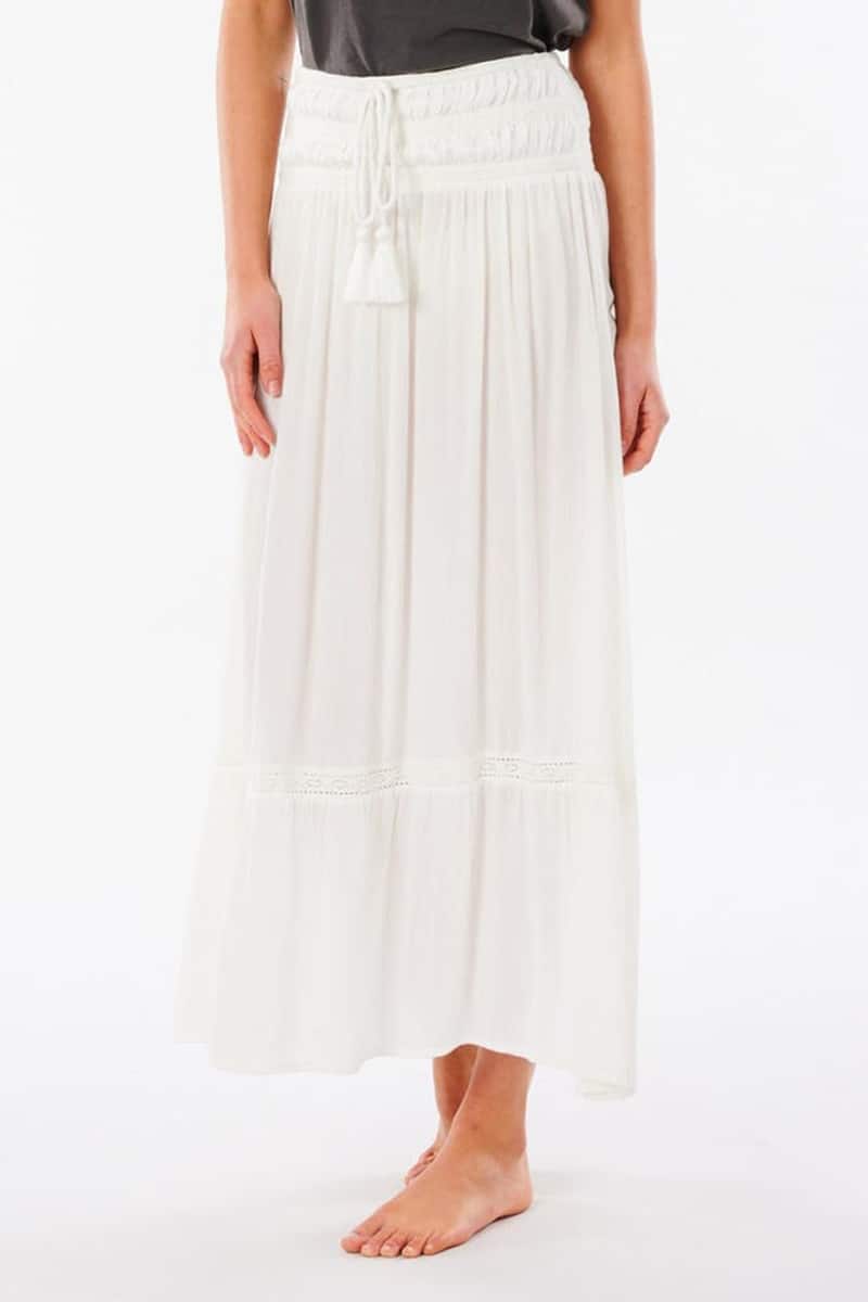 Rip Curl Layla Maxi Skirt in White | Cotton Island Women's Clothing ...