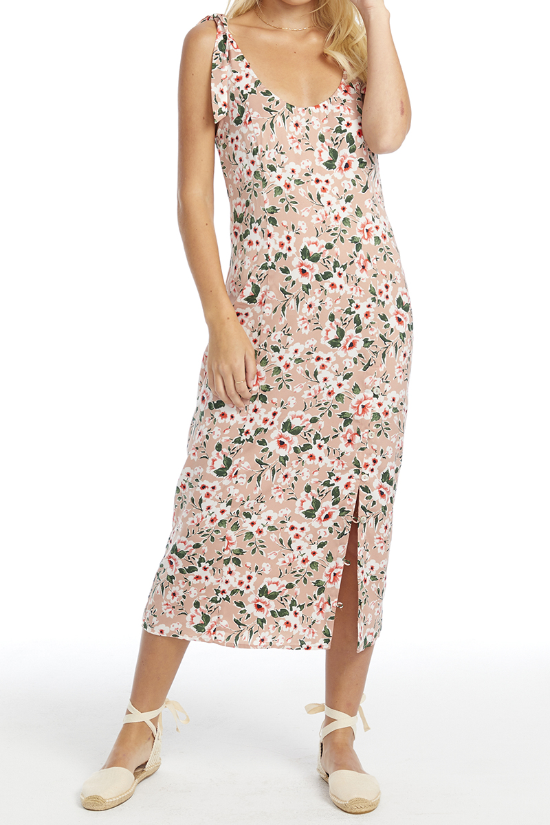 Saltwater Luxe Midi Tank Dress in Blossom Floral  Cotton Island Women