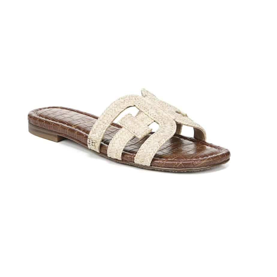 Sam Edelman Beckie Natural Raffia Slide Sandel | Cotton Island Women's ...