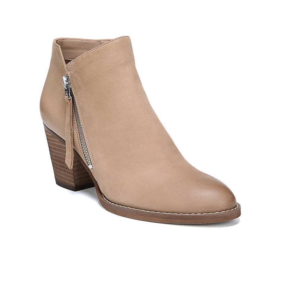 Sam Edelman Macon Block Heel Bootie in Camel Leather | Cotton Island ...