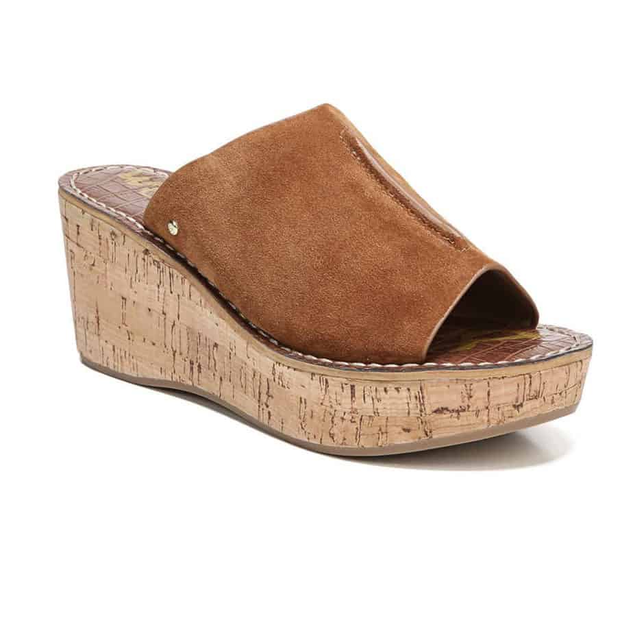 Sam Edelman Ranger Brown Suede Open Toe Wedge Page 1 of 0 | Cotton ...