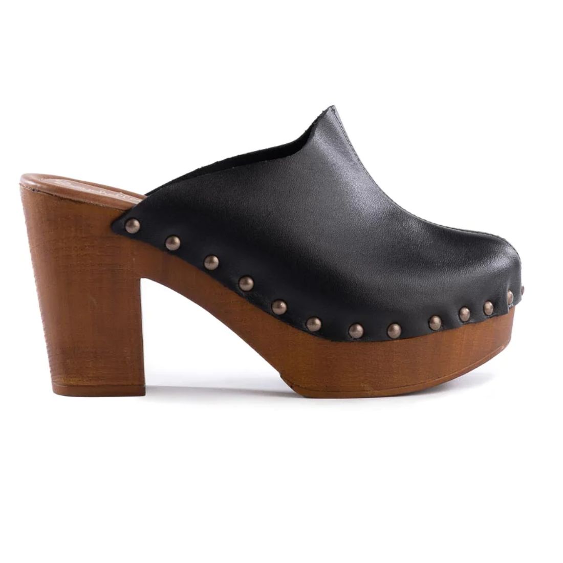 Seychelles Go All Out Clog in Black Leather | Cotton Island Women's ...