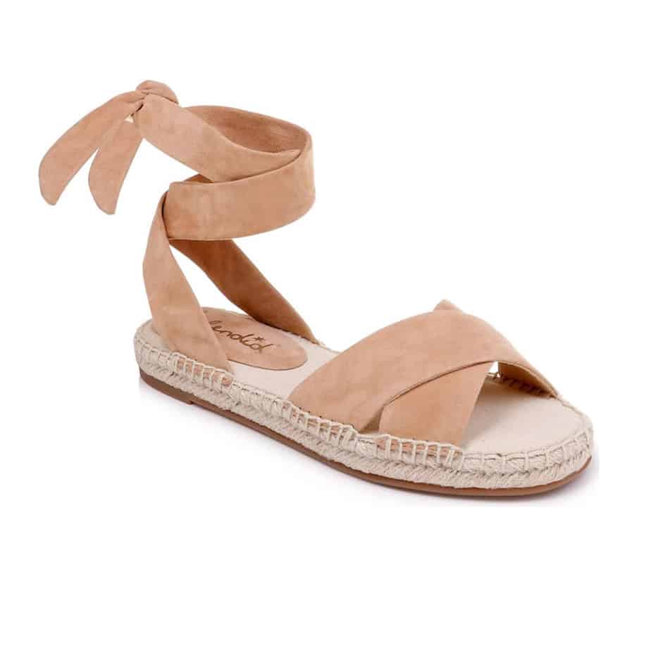 Splendid Tereza Suede Ankle Wrap Sandal in Tan | Cotton Island Women's ...