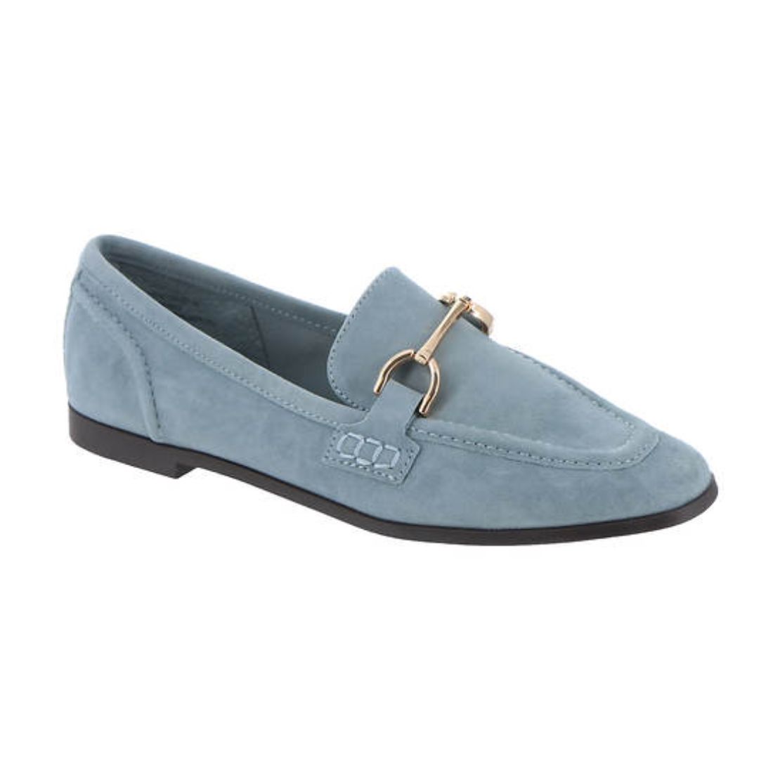 Steve Madden Carrine Loafer in Baby Blue Suede | Cotton Island Women's ...