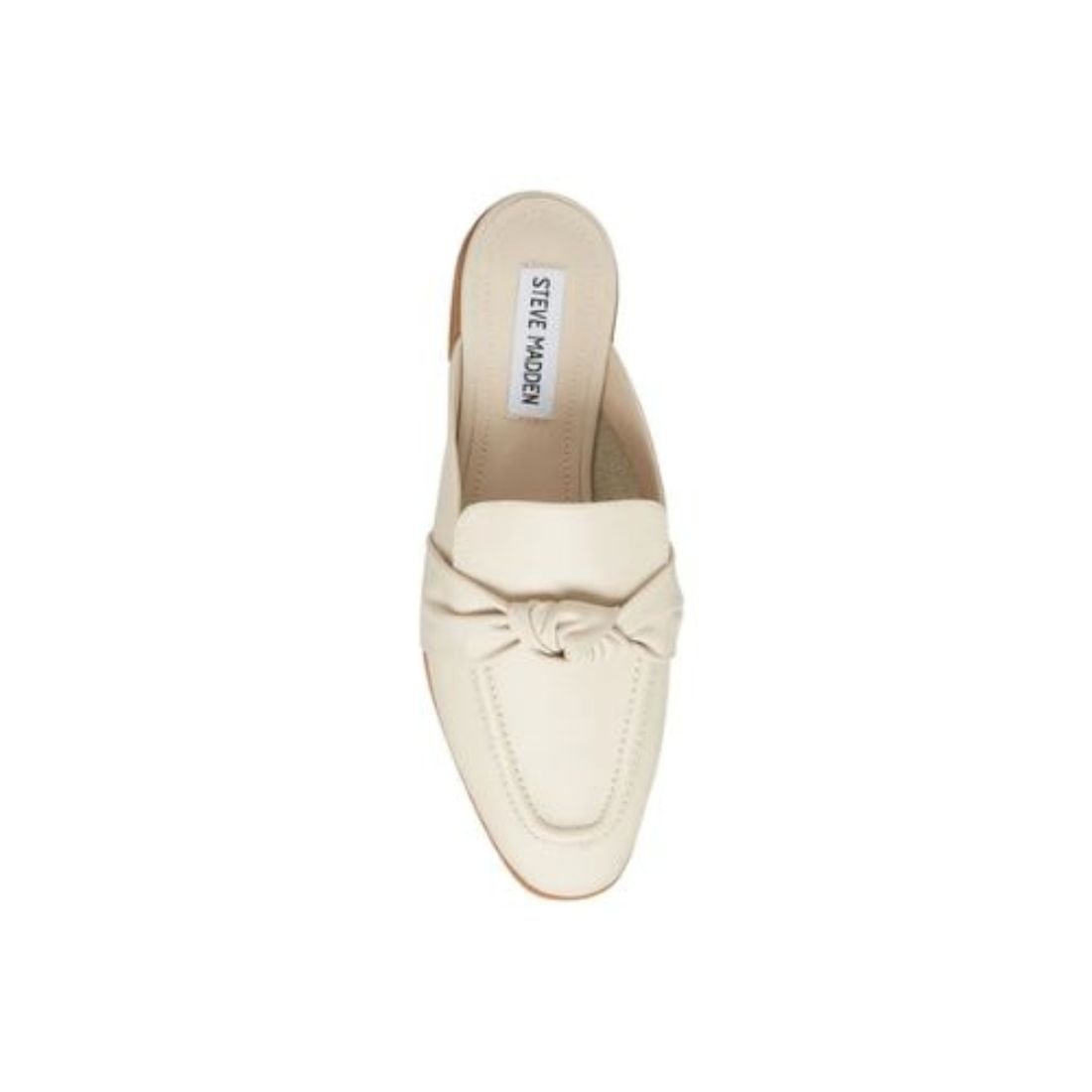 Steve Madden Chart Mule in Bone Leather Cotton Island Women's