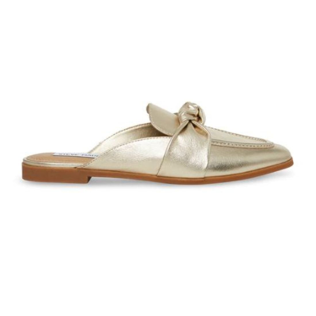 Steve Madden Chart Mule in Gold Leather Cotton Island Women's