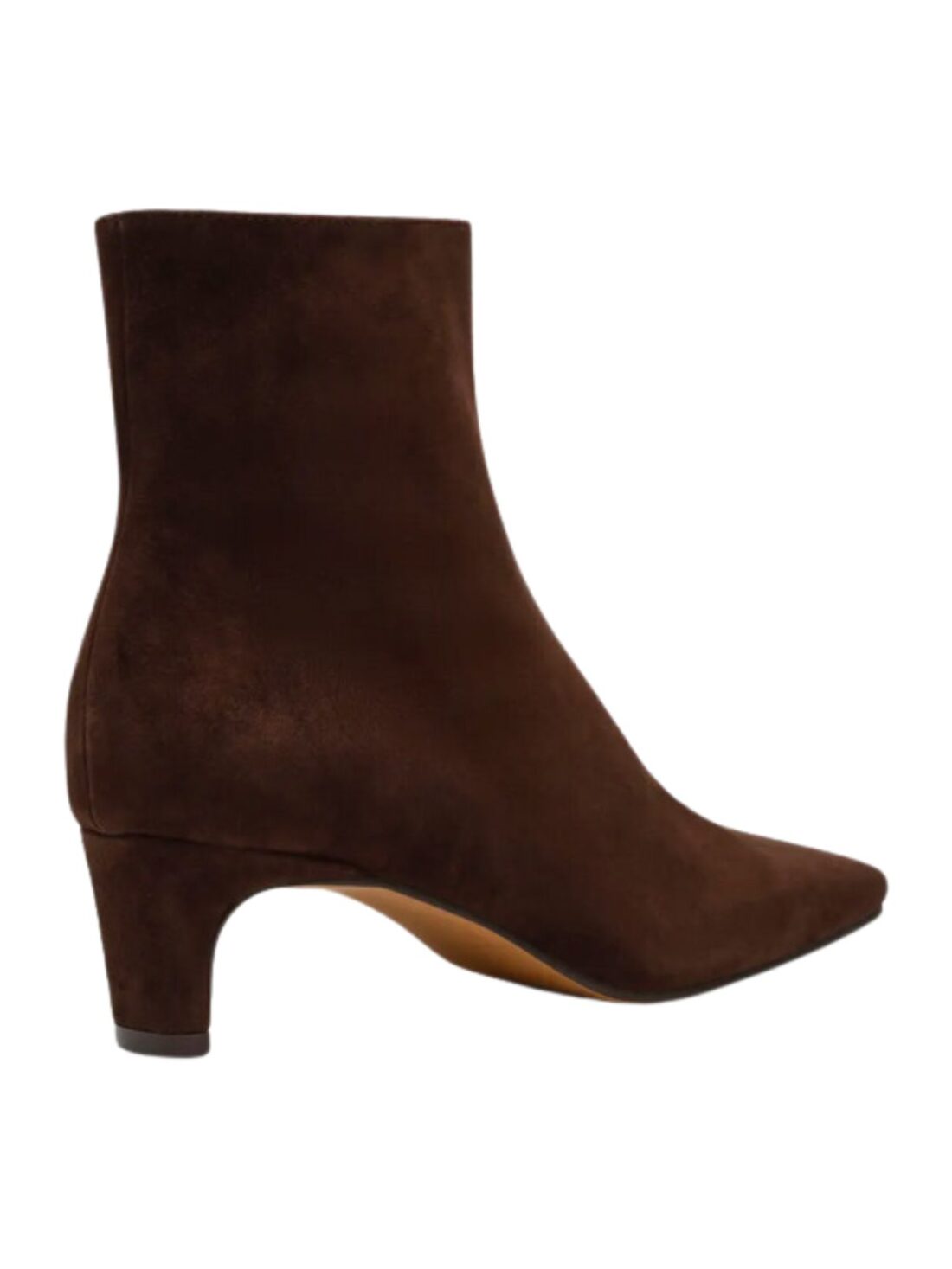 steve madden delvie kitten heel boot in brown suede