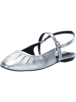 steve madden giselle ballet flat in silver