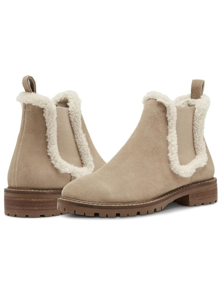 steve madden leopold f fur boot in tan suede