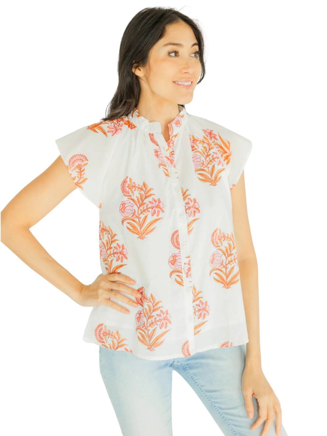 victoria dunn bays blouse in emberglow