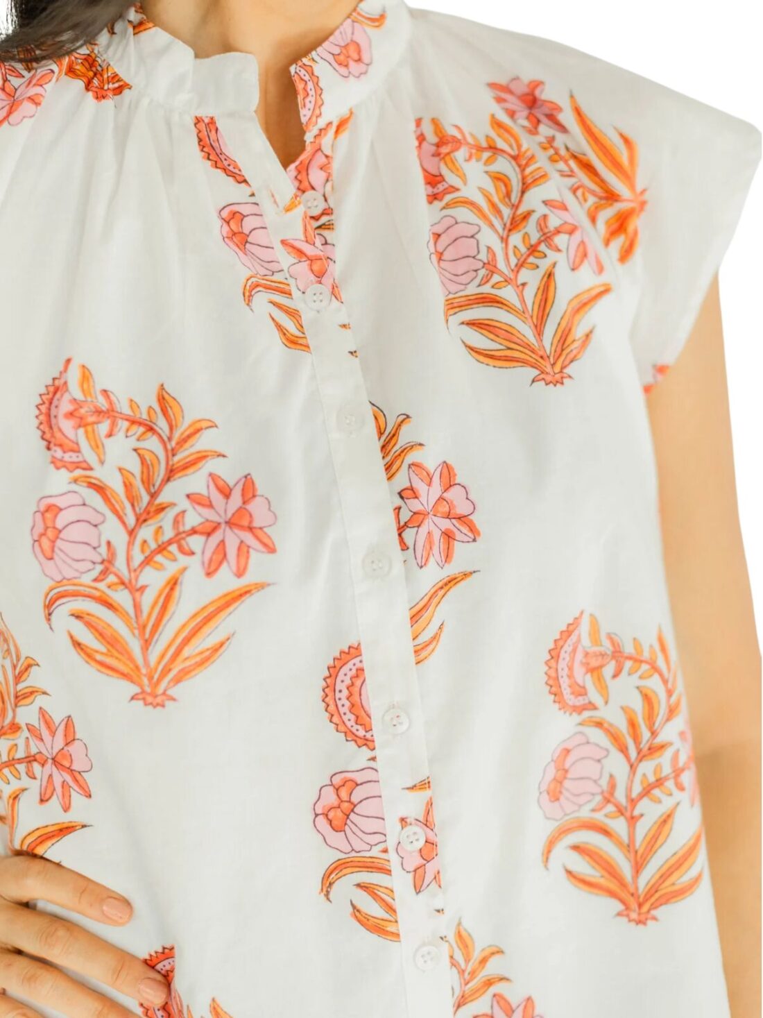 victoria dunn bays blouse in emberglow