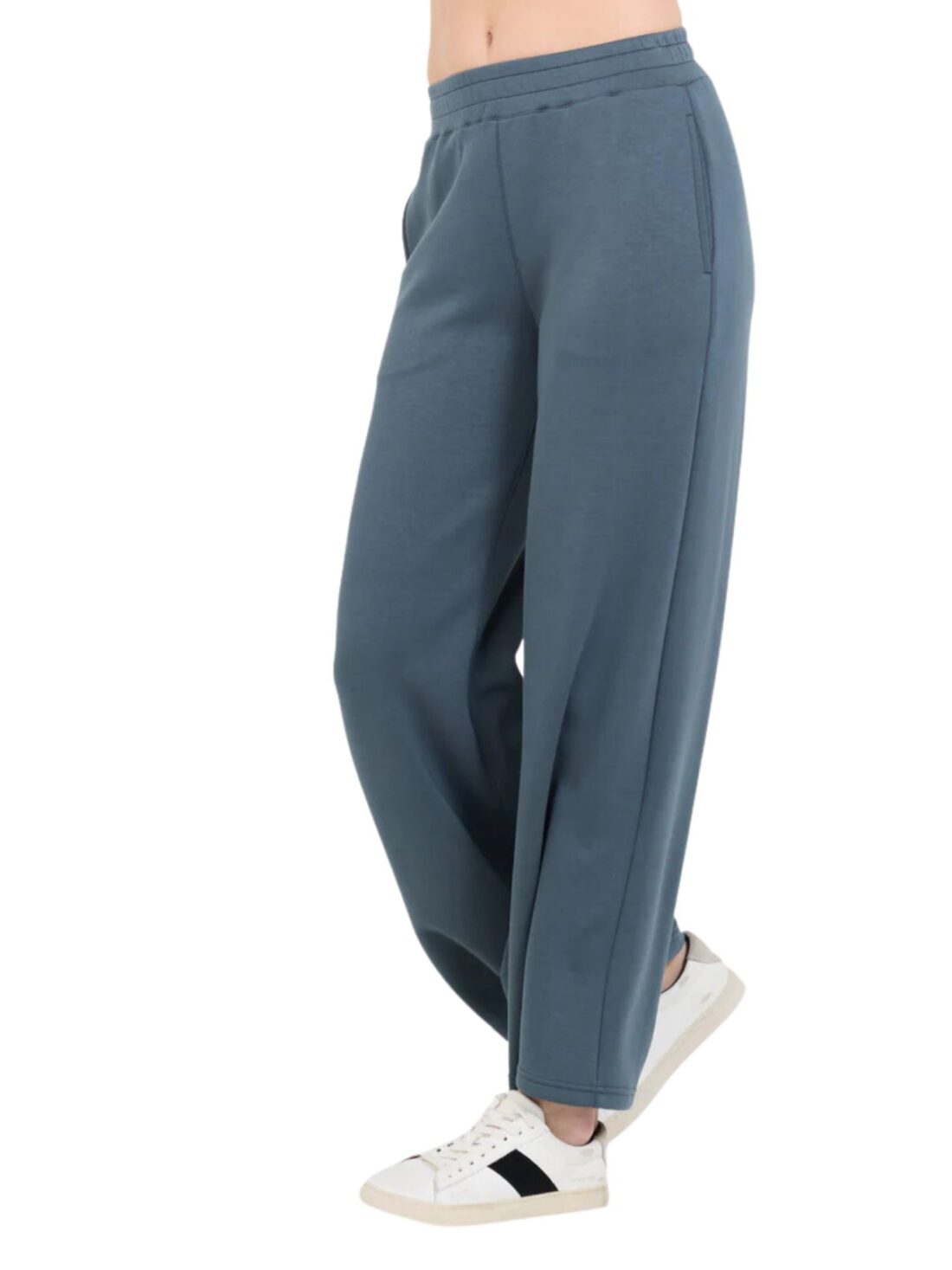 vintage havana cloud fleece flare pant in mountain grey