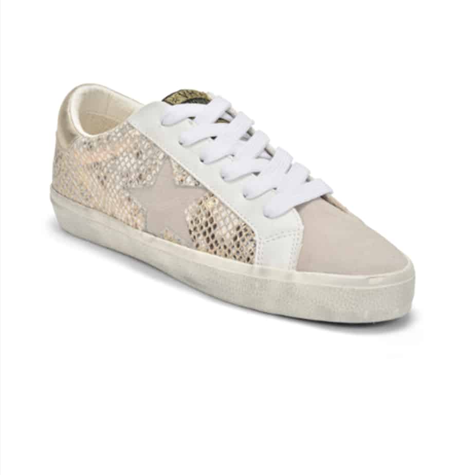 Vintage Havana Kate Sneaker in Gold Snake | Cotton Island Women's ...