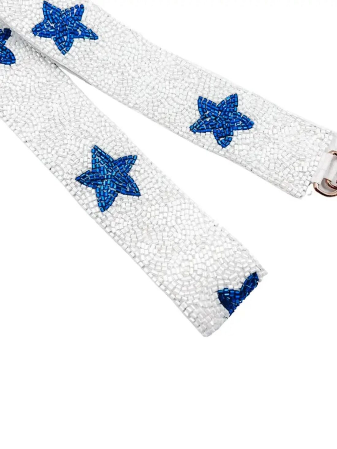 white/blue star purse strap