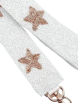 white/gold purse strap