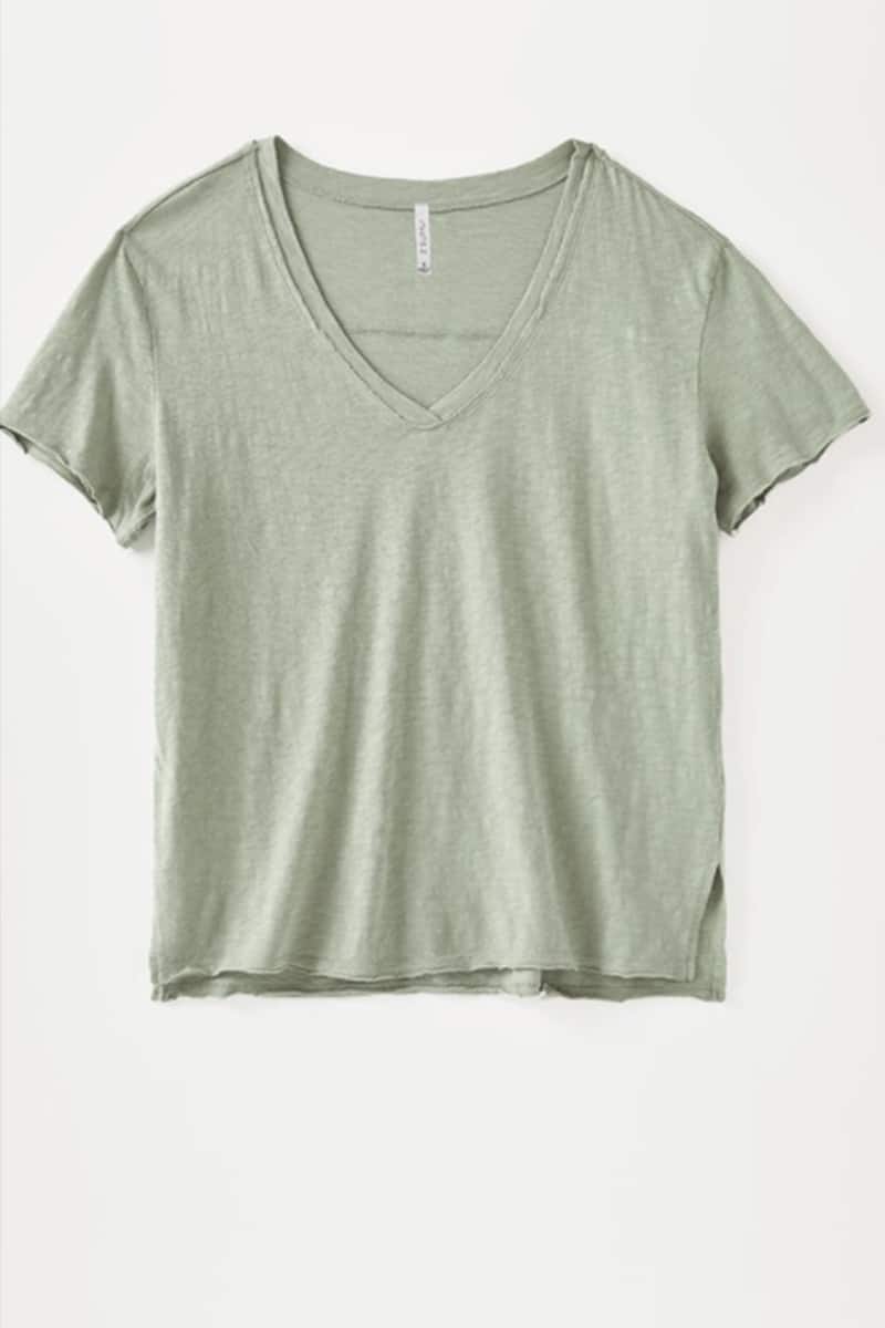 100 cotton vneck tshirt