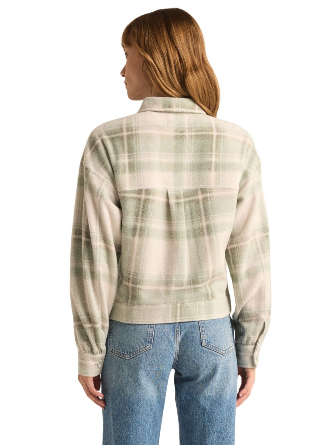 z supply abbott plaid jacket in willow