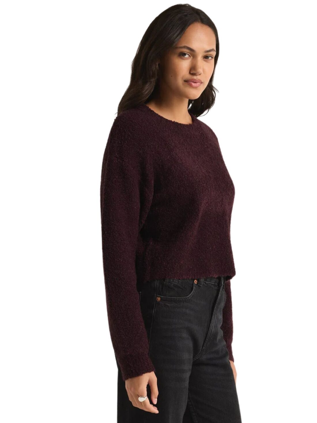 z supply destiny sweater in berry wine