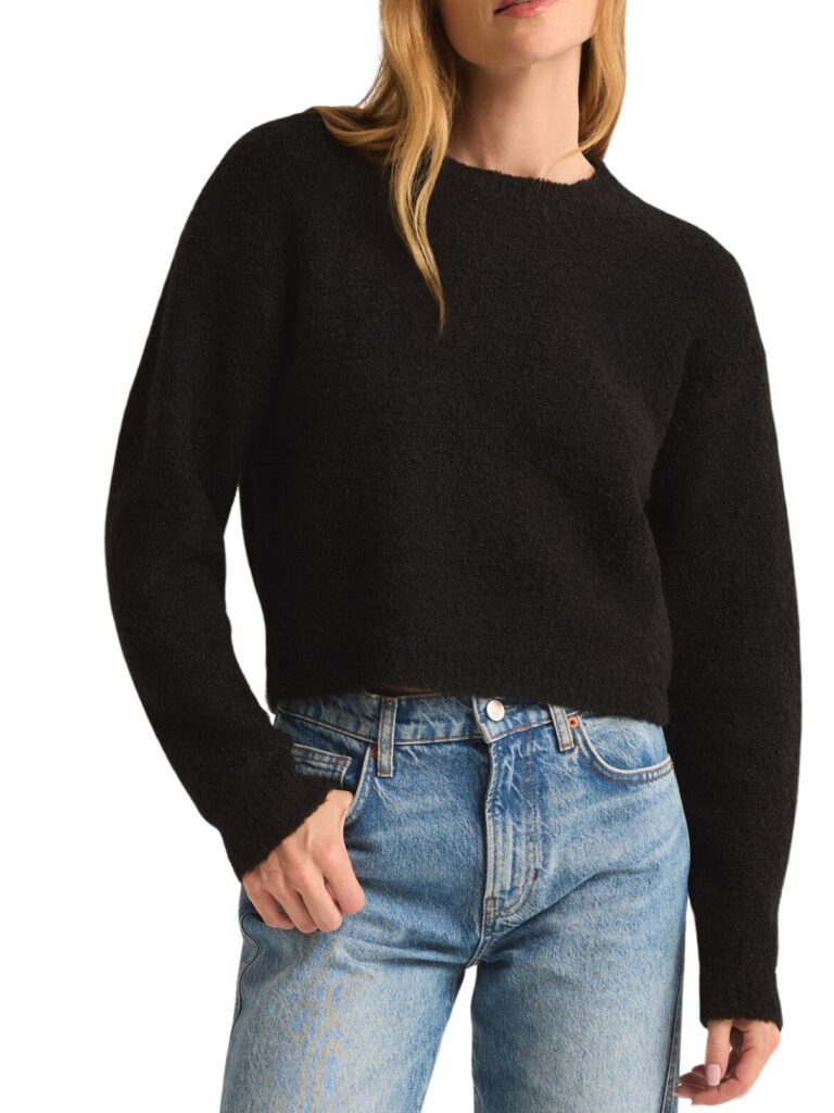 z supply destiny sweater in black