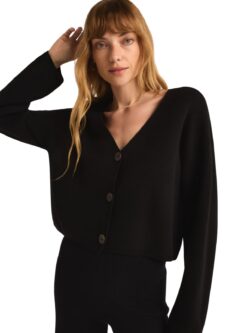 z supply eastelle cardigan in black