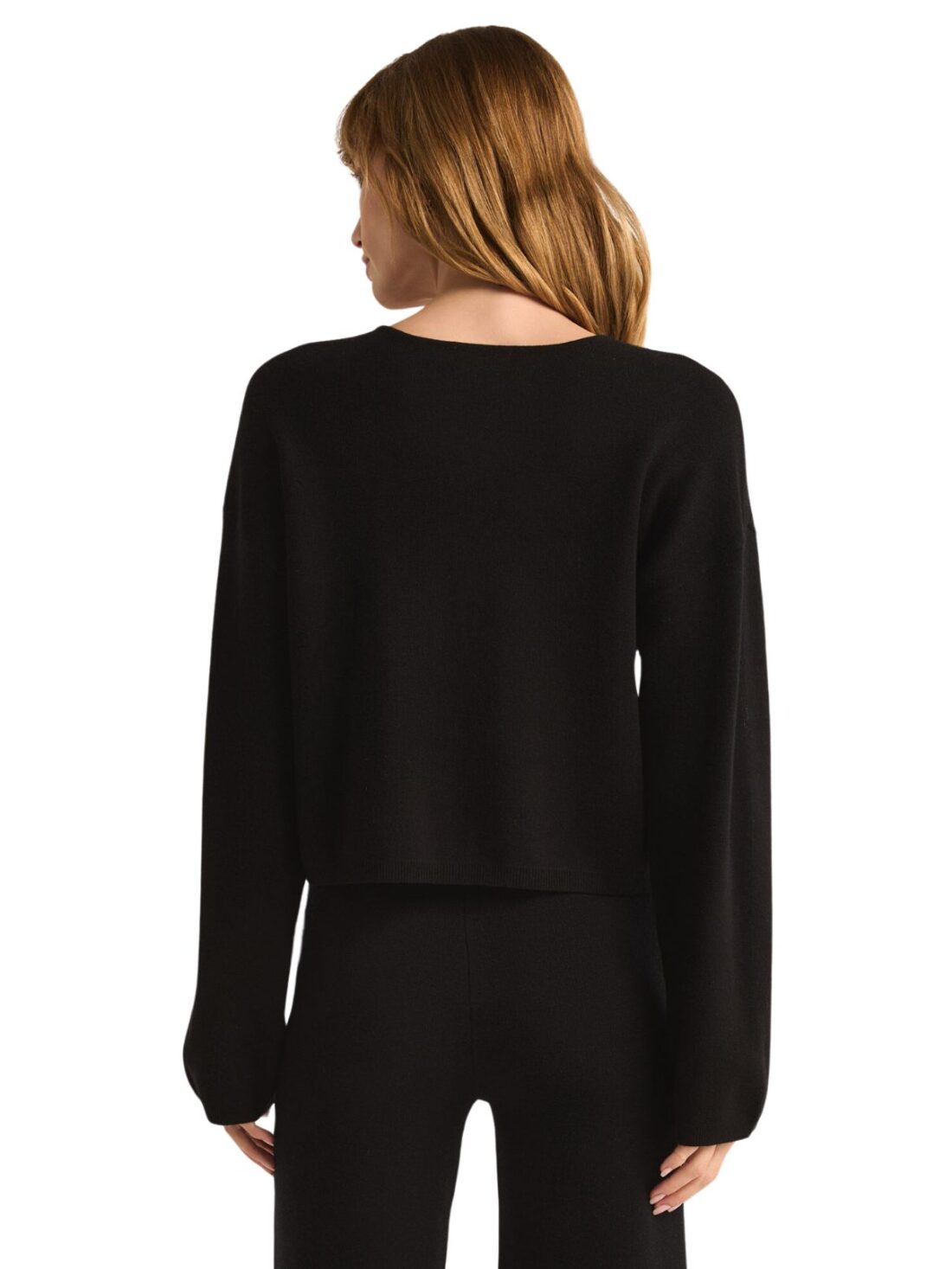 z supply eastelle cardigan in black