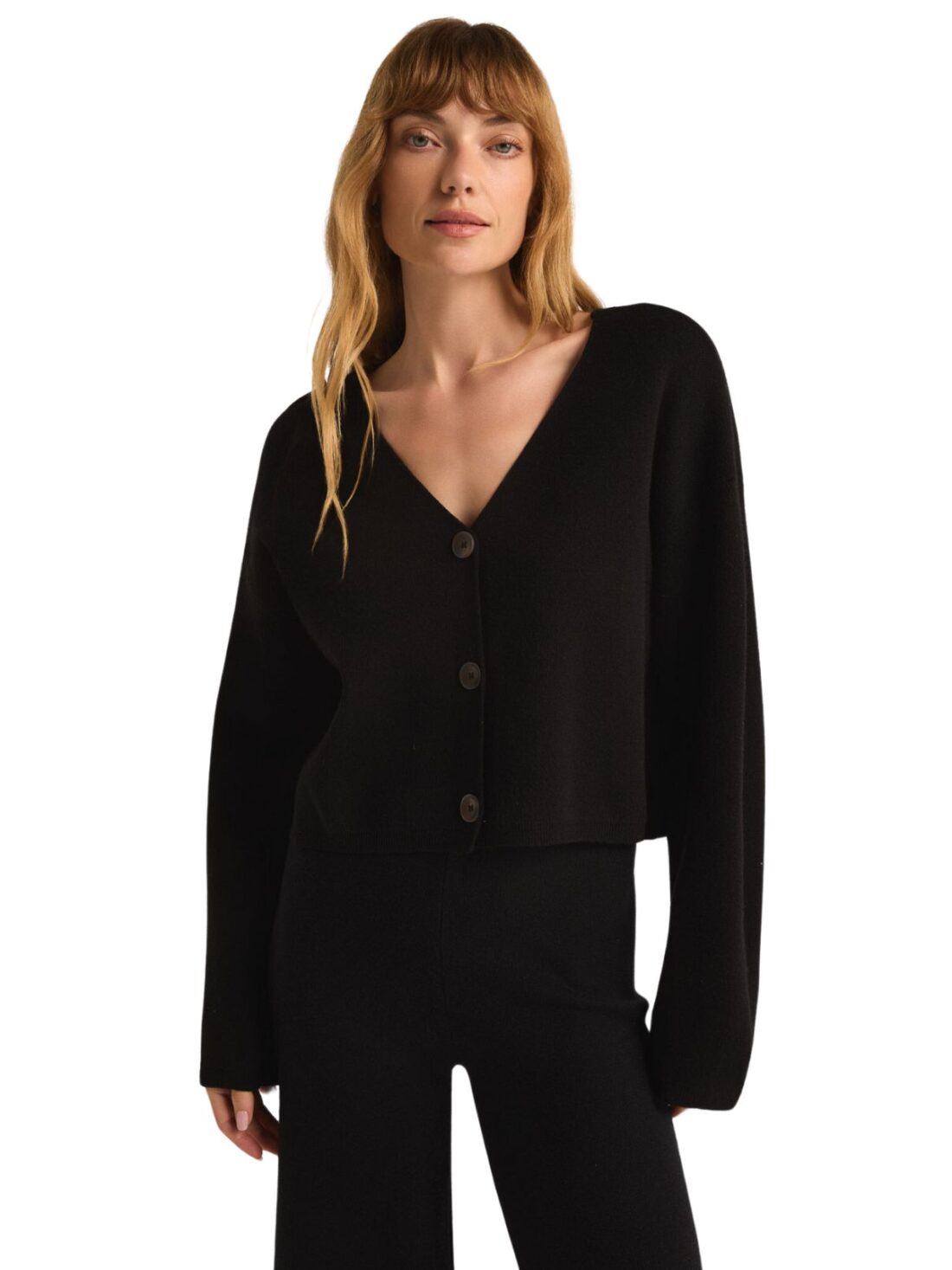 z supply eastelle cardigan in black