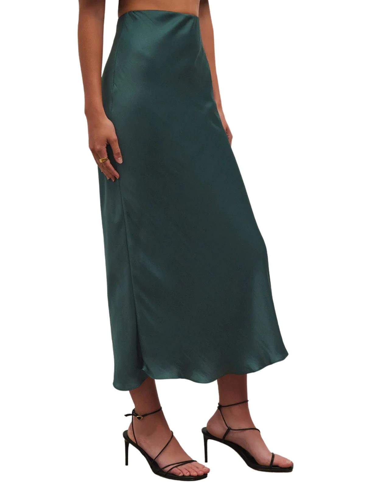 Z Supply Europa Poly Sheen Skirt in Abyss | Cotton Island Women's ...