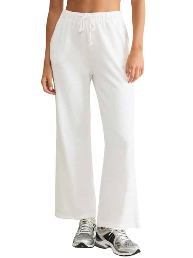 z supply huntington terry pant in white